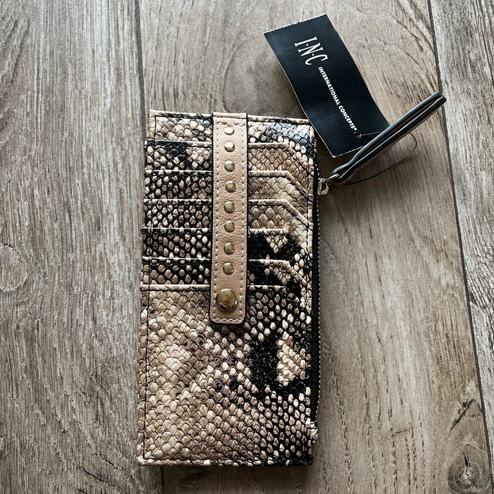 INC Card Holder-  Snakeskin print